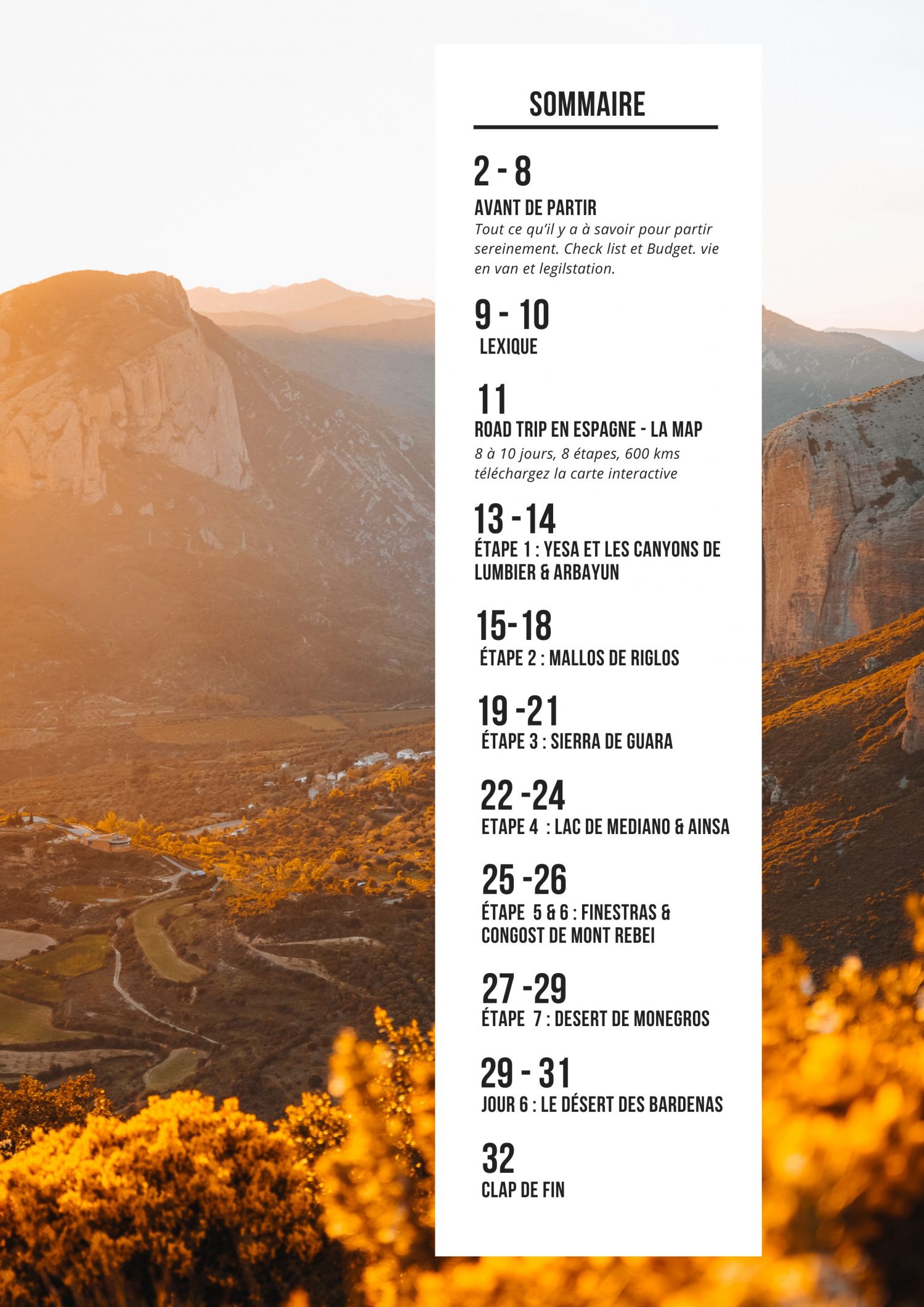 ROAD BOOK ESPAGNE Guide de road trip Navarre et Aragon