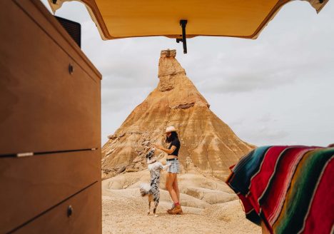 Road trip en van au Bardenas en Espagne